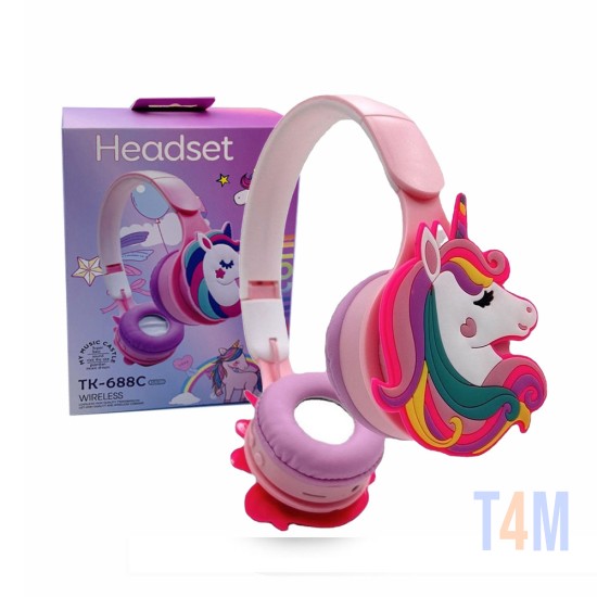 Moxom Unicorn Wireless Headphones TK-688C Pink